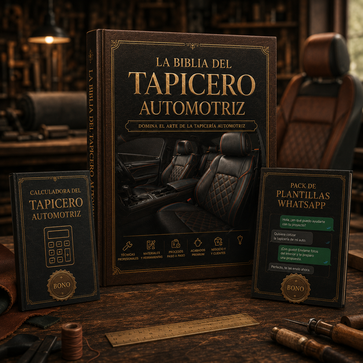 Tapiceria del Automotor  - Curso digital premium + 2 bonos